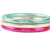 Aluminum Coated Stackable Bracelet Trio