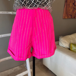 Rhinestone Embellished Pink Short