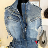 Denim Wash Mini Dress