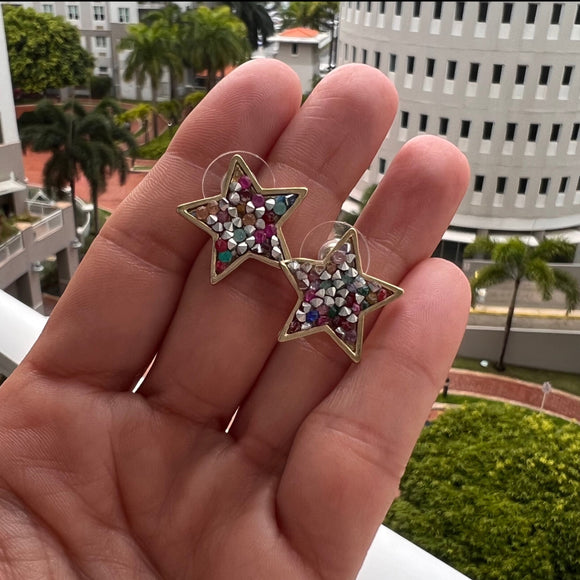 Glitter Star Earrings (Small)