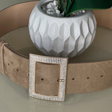 Rhinestone Buckle Belt (2 Colors Available)