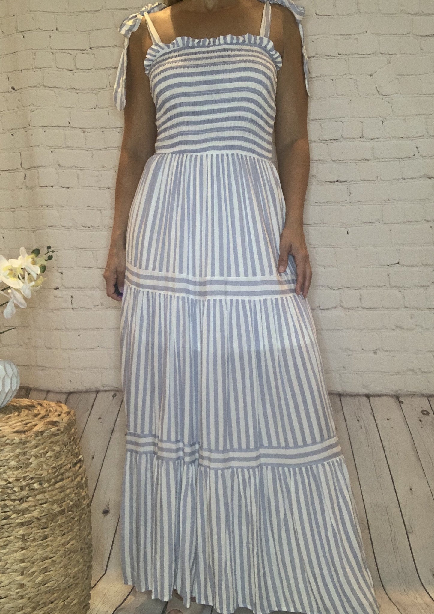 Light Blue Woven Striped Maxi Dress Stella Nyra Boutique Light Blue Woven Striped Maxi Dress Stella Nyra Boutique