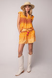 Tangerine Border Printed Top and Short Set