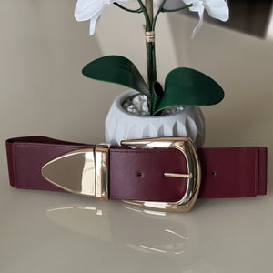 Wide Buckle Stretch Belt (2 Colors)