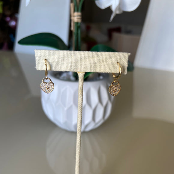 Heart Lock Earrings