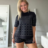 Star Studs Shorts Set