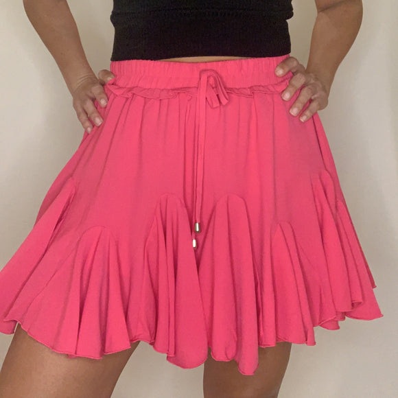 Waist Elastic Ruffle Short