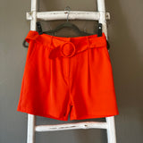 Orange Belted Shorts