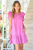 Ruffle Sleeve Babydoll Dress