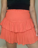 Ruffle Smocked Mini Skort