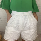 Eyelet White Short