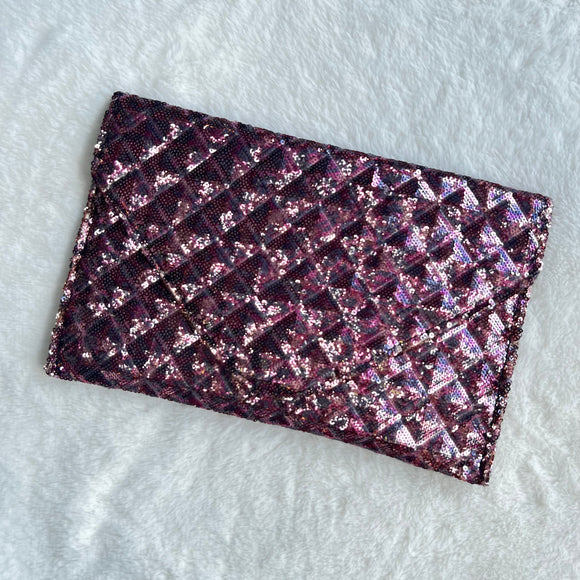 Pink Sequins Clutch