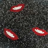 Lips Beaded Clutch