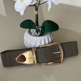 Wide Buckle Stretch Belt (2 Colors)