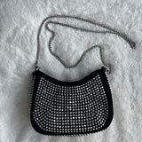 Rhinestone And Pearls Hobo Bag